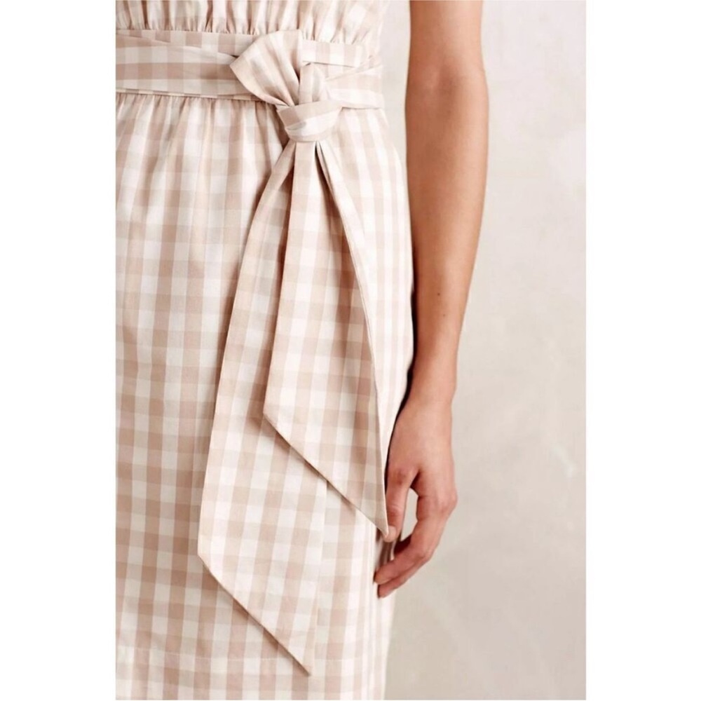 Anthrooplogie HD in Paris Ribboned Poplin Ginham Dress Size 10 - Picture 9 of 10